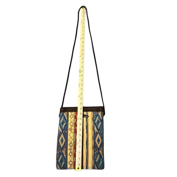 The Loom Alaska Tapestry Bag Native American Designs Hand Made Boho Red Blue - Picture 5 of 10